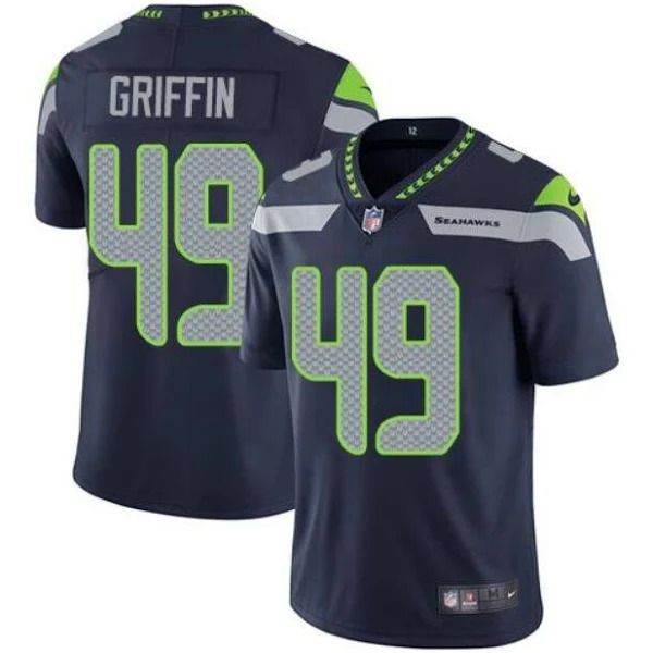 Men Seattle Seahawks #49 Shaquem Griffin Nike Navy Vapor Limited NFL Jersey